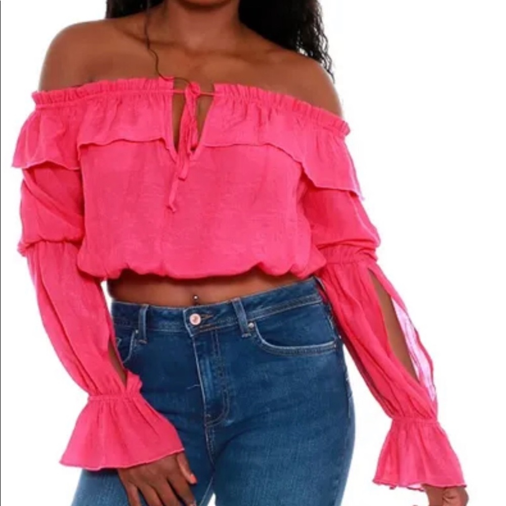 Beautiful Pink Off Shoulder Top
